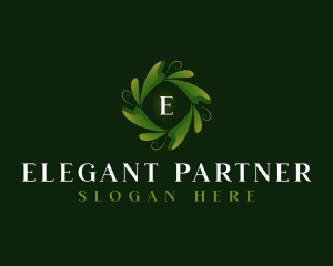 Elegant Organic Leaf logo design