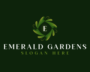 Elegant Organic Leaf logo design