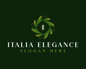 Elegant Organic Leaf logo design