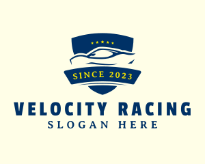 Sports Car Race Shield logo design