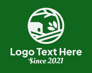 White - Green House Badge logo design