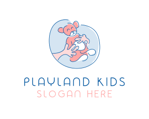 Hug Teddy Bear logo design