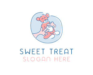 Hug Teddy Bear logo design