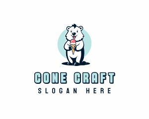 Gelato Polar Bear logo design