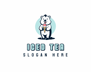 Gelato Polar Bear logo design