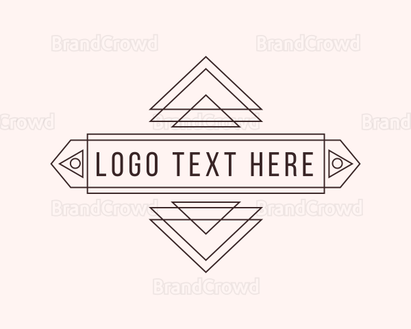 Hipster Geometric Signage Logo