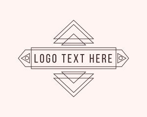 Small Business - Hipster Geometric Signage logo design