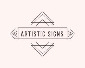 Signage - Hipster Geometric Signage logo design