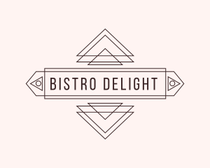 Hipster Geometric Signage logo design