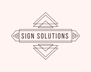 Signage - Hipster Geometric Signage logo design