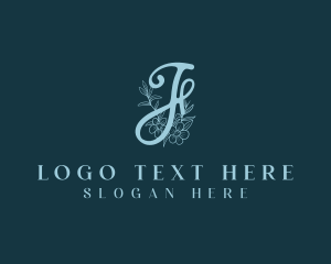 Aromatherapy - Organic Flower Letter J logo design