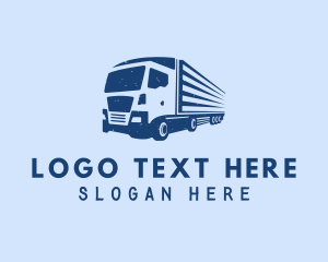 Moving Company - Logistics Trailer Truck logo design