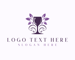 Pub - Glass Winery Ornament logo design