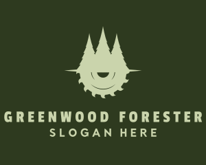 Forester - Tree Circular Saw Forest logo design