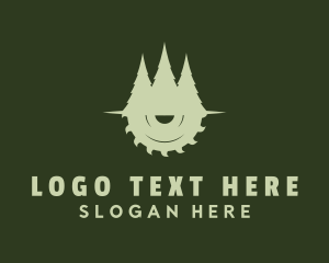 Logger - Tree Circular Saw Forest logo design