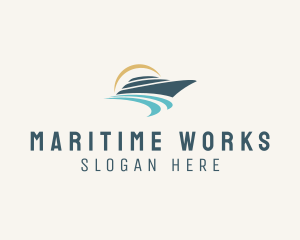 Sea Boat Cruise logo design