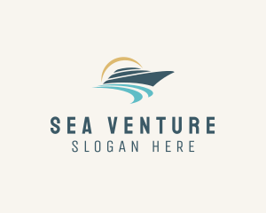 Sea Boat Cruise logo design