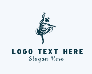 Ballroom - Dancing Beautiful Woman logo design