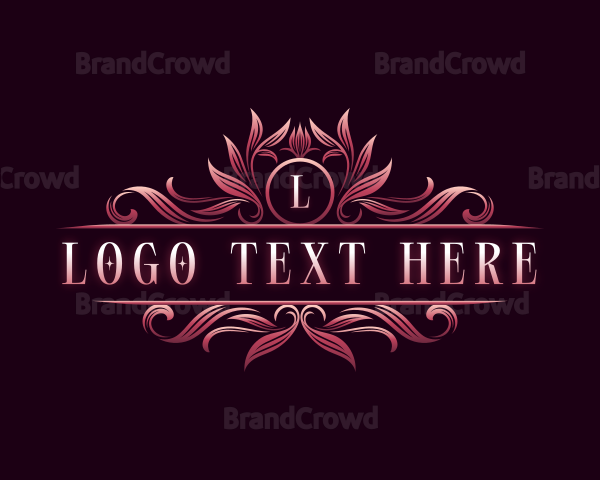 Crest Floral Decorative Logo