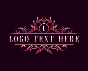 Crest Floral Decorative Logo