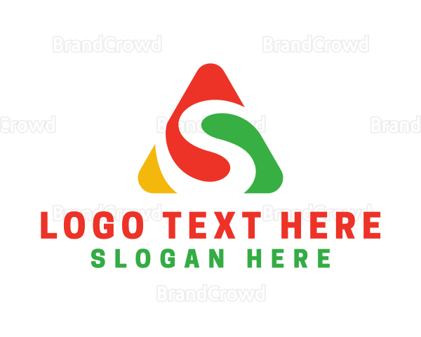 Colorful Triangle S Logo