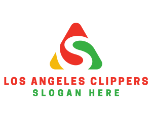 Brand - Colorful Triangle S logo design