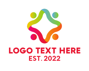 Human Rights - Colorful Community Charity logo design