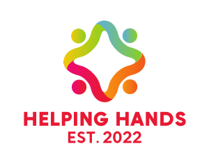 Volunteering - Colorful Community Charity logo design