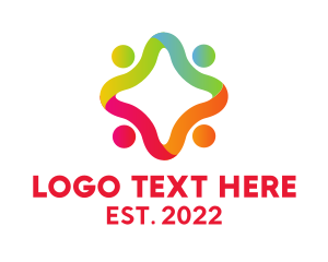 Social Service - Colorful Community Charity logo design