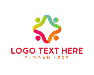 Community - Colorful Community Charity logo design