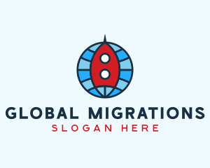 Global Rocket Expedition logo design