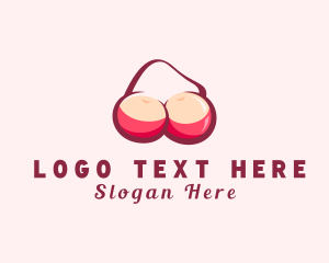 Seductive - Sexy Cherry Boobs logo design