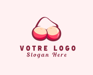 Woman - Sexy Cherry Boobs logo design