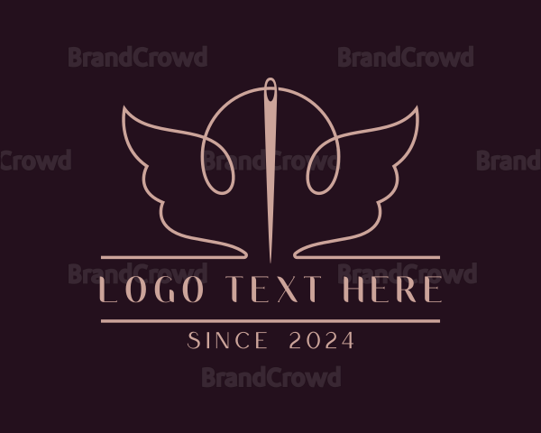Wings Needle Tailor Logo
