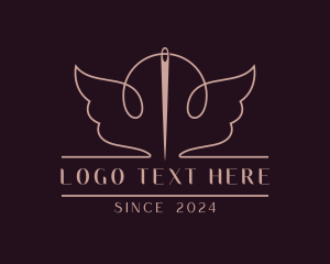 Sew - Wings Needle Tailor logo design