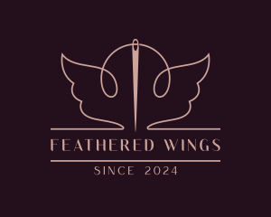 Wings Needle Tailor logo design