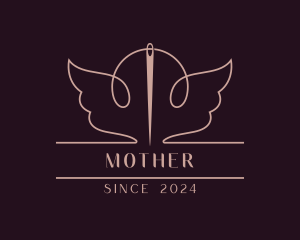 Knitter - Wings Needle Tailor logo design