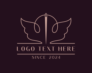 Quilting - Wings Needle Tailor logo design