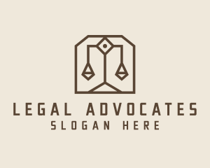 Notary Justice Scale  logo design