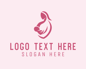 Breastfeeding - Child Mom Breastfeed logo design