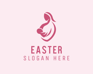 Maternity - Child Mom Breastfeed logo design