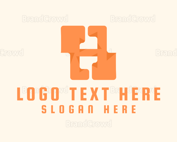 Orange Letter H Logo