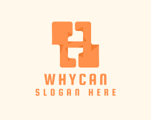 Funky - Orange Letter H logo design