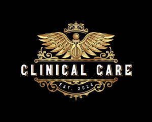 Caduceus Hospital Ornamental logo design