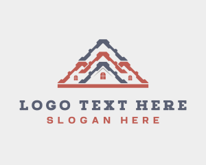 Town House - Village Homes Roofing logo design