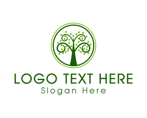 Curly - Curly Tree Nature logo design