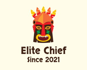 Chief - Tiki Tribal Mask logo design