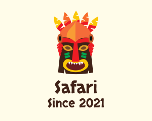 Festival - Tiki Tribal Mask logo design
