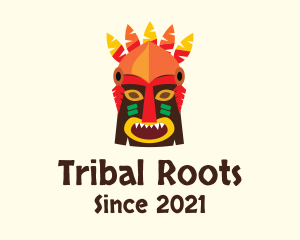 Tiki Tribal Mask logo design