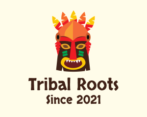 Tribal - Tiki Tribal Mask logo design